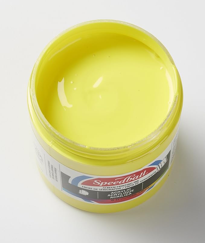Speedball, 46212, Acrylic Screen Printing Ink, 8 Fl Oz. 237 ml, Process Yellow