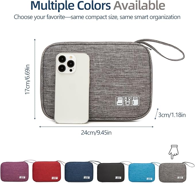 Electronics Organizer Travel Case,Travel Cable Organizer Pouch - Portable Storage Bag for Cord, Charger, Phone, Earphone, Electronic Accessories for Travel & Daily Use