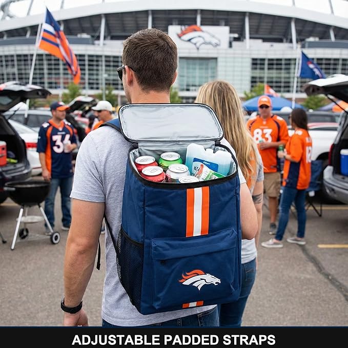 Cooler Backpack – Portable Soft Sided Ice Chest – Insulated Bag Holds 36 Cans - Football Gear – Show Your Team Spirit with Officially Licensed Fan Gear