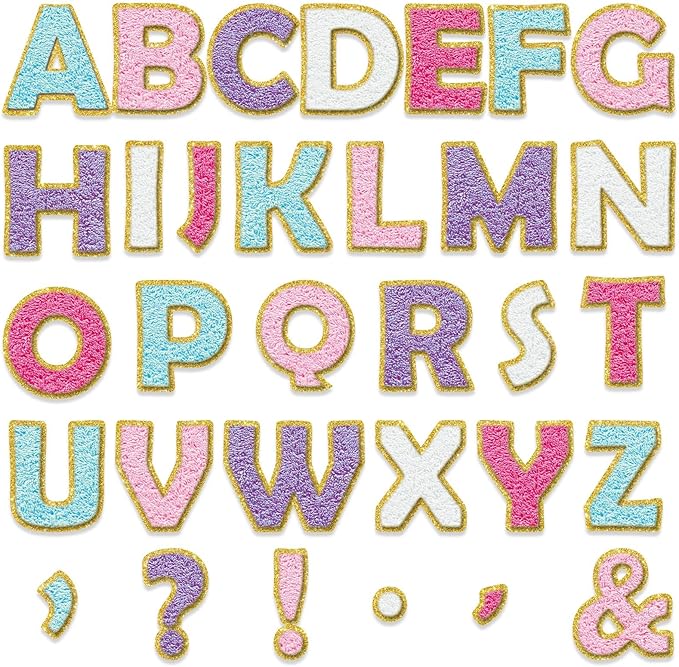 150 PCS Large 6" Bulletin Board Letters Set, Preppy Patch Party Pastel Classroom Alphabet Cutout Letter for Bulletin Board Display Home School, A Great Helper to Inspire Students' Learning Interest