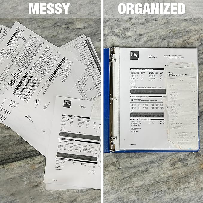 Samsill 500 Pack Heavy Duty Sheet Protectors, Crystal Clear, 8.5x11 Inch Page Protectors for 3 Ring Binder, Letter Size Protectors, Reinforced Holes, Clear Document Sleeve, Top Loading, Acid Free