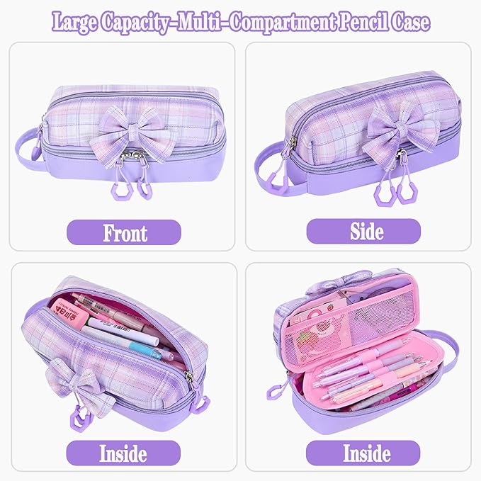 Girls Backpack,Kids School Backpack With Lunch Box Pencil Case Set,Cute Childrens Schoolbag For Girls
