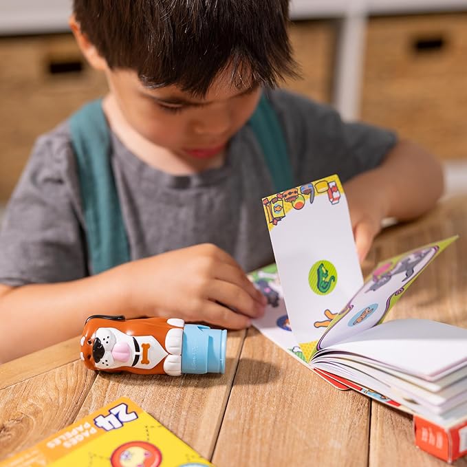 Melissa & Doug Sticker Wow!™ Dog Bundle: 24-Page Activity Book, Refillable Sticker Stamper, Mini Pad, 500 Stickers, Arts and Crafts for Kids Ages 3+