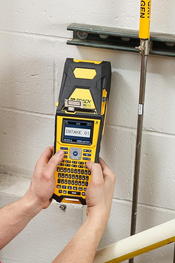 Brady M610 Handheld Label Maker. Durability Meets The widest Range of Data Entry Options., Yellow, Gray Large