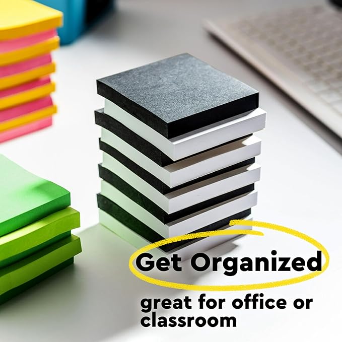 Post-it Super Sticky Notes, 5 Sticky Note Pads, 3 x 3 in., Ideal for Organization in Your Dorm, Home or Office, Single Color Packs Collection, Candy Apple Red