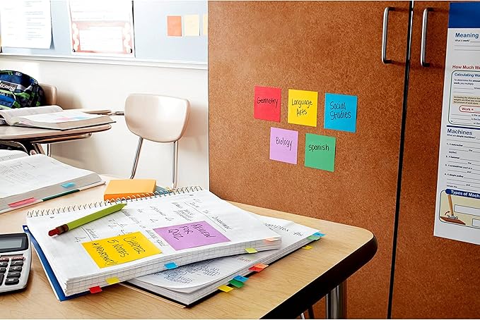 Post-it Super Sticky Notes, 5 Sticky Note Pads, 3 x 3 in., Ideal for Organization in Your Dorm, Home or Office, Single Color Packs Collection, Lucky Green