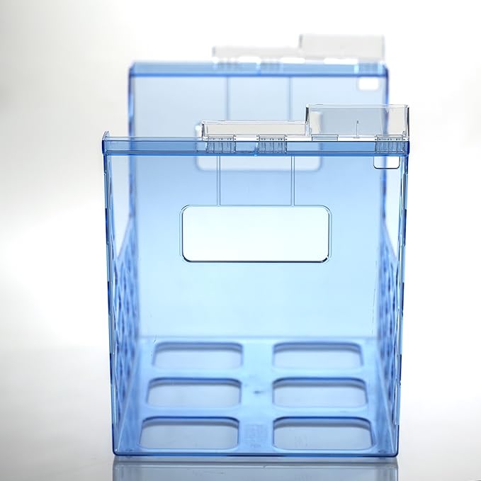Officemate Blue Glacier Desktop File Organizer, 1 Section, Letter-Size, 8.63" Long, Translucent Blue
