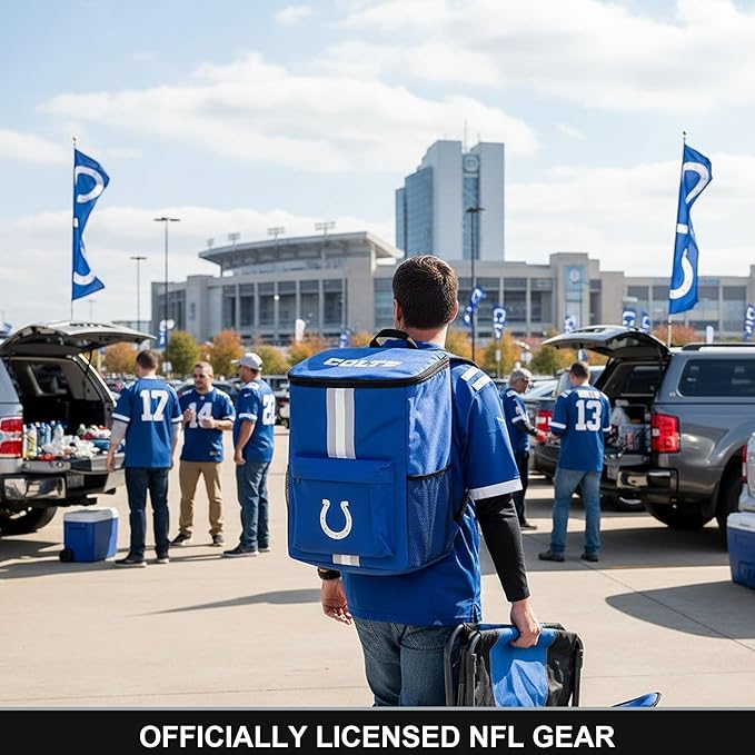 Cooler Backpack – Portable Soft Sided Ice Chest – Insulated Bag Holds 36 Cans - Football Gear – Show Your Team Spirit with Officially Licensed Fan Gear