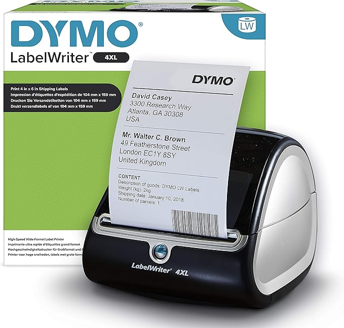 Dymo LabelWriter 4XL Label Printer, Prints up to 10cm Wide Labels, USB Connected