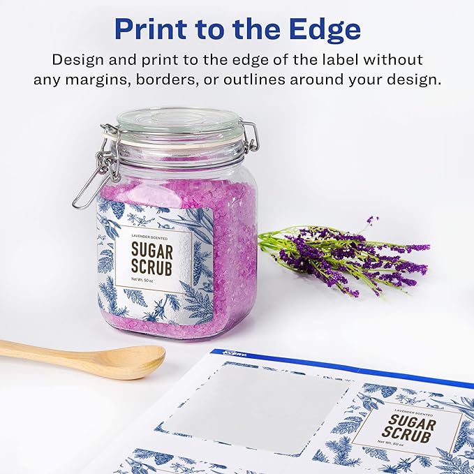 Avery Glossy White Rectangle Labels, Sure Feed Technology, 4" x 3", 400 Glossy White Labels, Print-to-The-Edge, Permanent Adhesive, Laser/Inkjet Printable