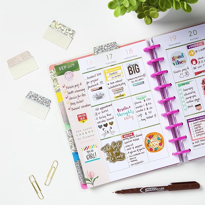 Avery Multi-Use Ultra Tabs, 2" x 1.5", Holographic Iridescent Designs, 18 Repositionable Page Tabs (74145)