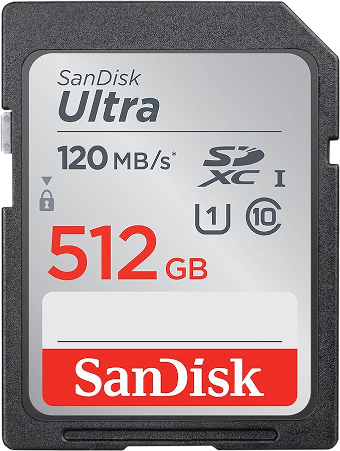 SanDisk 512GB Ultra SDXC UHS-I Memory Card - 120MB/s, C10, U1, Full HD, SD Card - SDSDUN4-512G-GN6IN [Older Version]