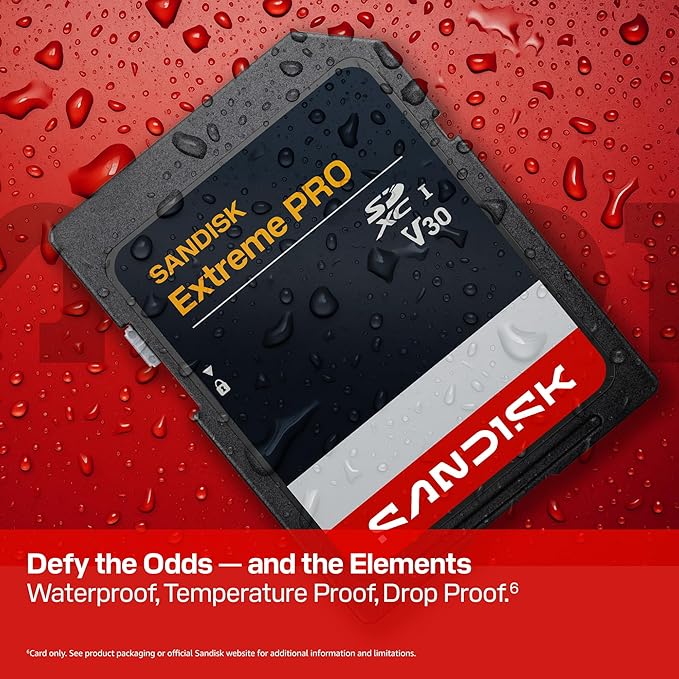 SANDISK 128GB Extreme PRO SD UHS-I Card - Up to 250MB/s Read Speed and 120MB/s Write Speed, 4K UHD, Full HD, U3, and V30 - SDSDXXJ-128G-GSCIN