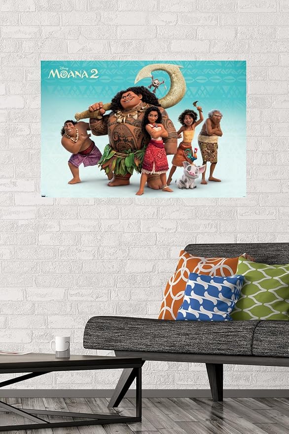 Disney Moana 2 - Group Wall Poster, 34L" x 22.4W", Unframed Version