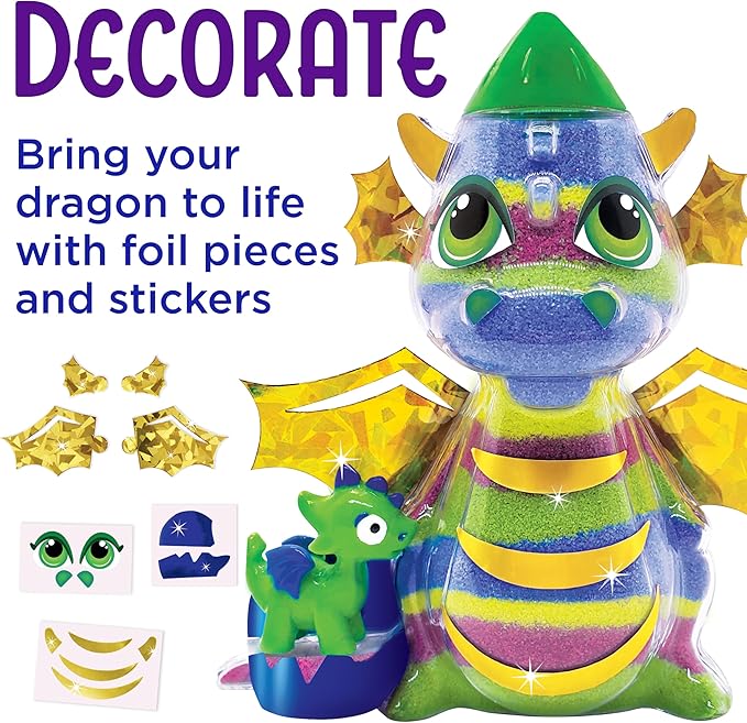 Creativity for Kids Sand Art Kit for Kids: Dragon - Arts and Crafts for Kids, Small Easter Basket Stuffer Gifts (Ages 6+)