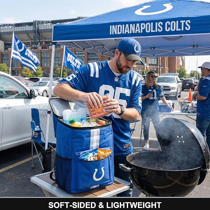 Cooler Backpack – Portable Soft Sided Ice Chest – Insulated Bag Holds 36 Cans - Football Gear – Show Your Team Spirit with Officially Licensed Fan Gear