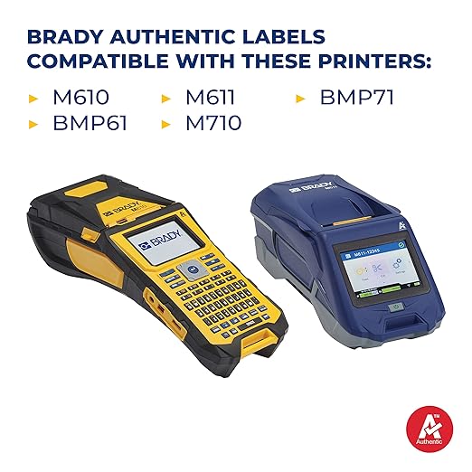 Brady All Weather Permanent Adhesive Vinyl Label Tape for M610, M611, M710, BMP61, and BMP71 Printers - 2" x 50', Red. M6C-2000-595-RD