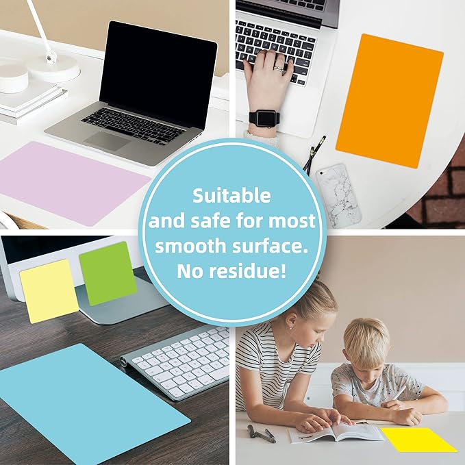 Dry Erase Board Sticker- Whiteboard Stickers-8.27''x11.69'' Removable Dry Erase Sheets- Fridge Dry Erase Paper for Wall/Desk/Refrigerator/Door/Locker/Home/Office/Classroom (Colorful-12Pcs)