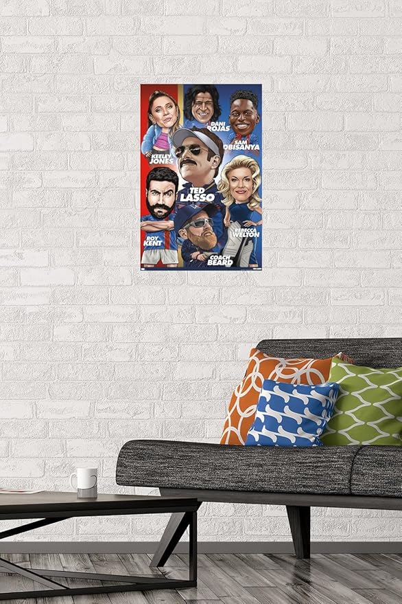 Ted Lasso - Character Grid Wall Poster, 22.4L" x 14.7W", Premium Unframed Version