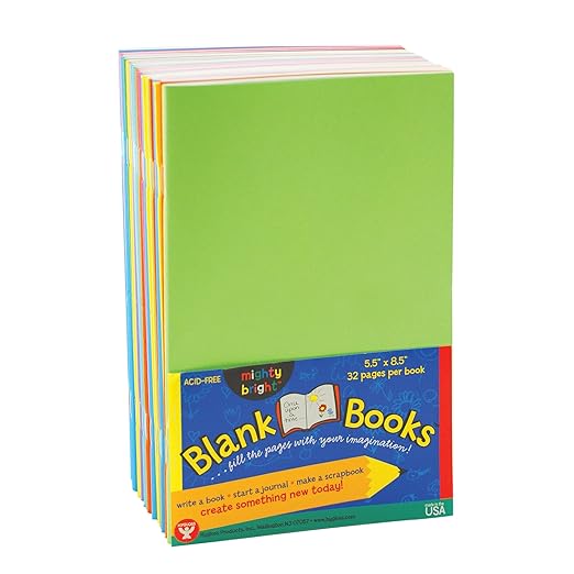 Hygloss Products HYG77720 Mighty Brights Paperback Books, Grade 2.5" Height, 5Wide, 8.5" Length, White (Pack of 20)
