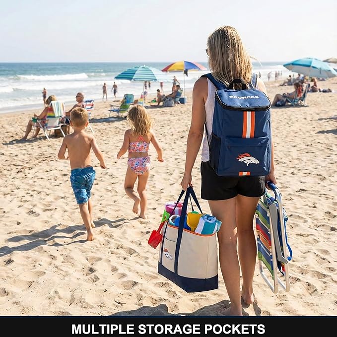 Cooler Backpack – Portable Soft Sided Ice Chest – Insulated Bag Holds 36 Cans - Football Gear – Show Your Team Spirit with Officially Licensed Fan Gear