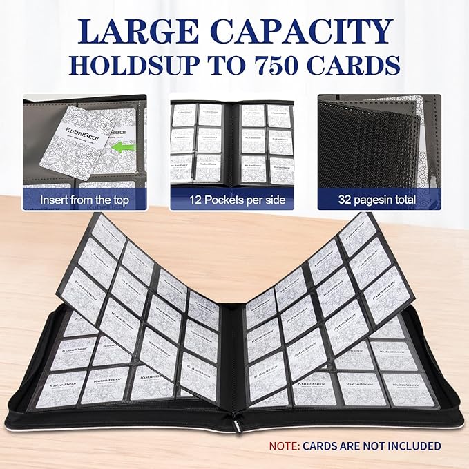 Card Binder – 720 Capacity, Zippered Trading Card Holder for MTG, Sports & Collectible Cards – Acid-Free, Durable & Travel-Friendly Storage (Green dots, 12 Pocket)