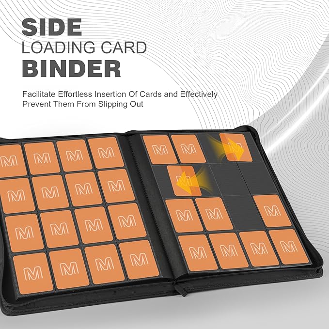 Premium Card Binder 16 Pocket,Trading Card Binder Holds up to 1000+Cards Sturdy Card Collection Album, Card Holder Folders for MTG, TCG, Game Cards & Sports Cards
