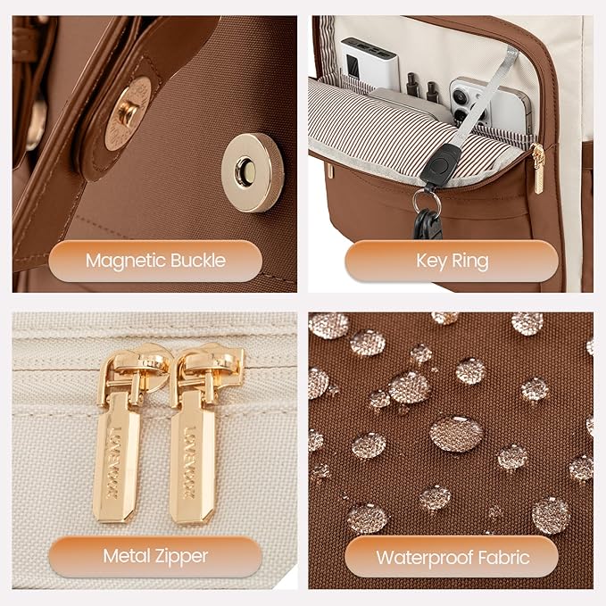 LOVEVOOK Travel Laptop Backpack Purse for Women Fashion Vintage Computer Backpack 15.6 Inch Large Teacher Nurse Backpack Casual Daypack for Business Work College