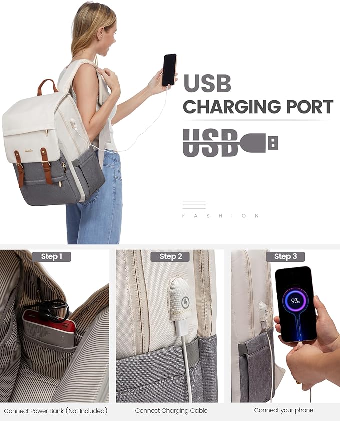 LOVEVOOK Travel Laptop Backpack Purse for Women Fashion Vintage Computer Backpack 15.6 Inch Large Teacher Nurse Backpack Casual Daypack for Business Work College