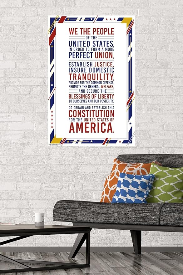 Trends International The United States Of America - Constitution Preamble Wall Poster, 22.375" x 34", Unframed Version