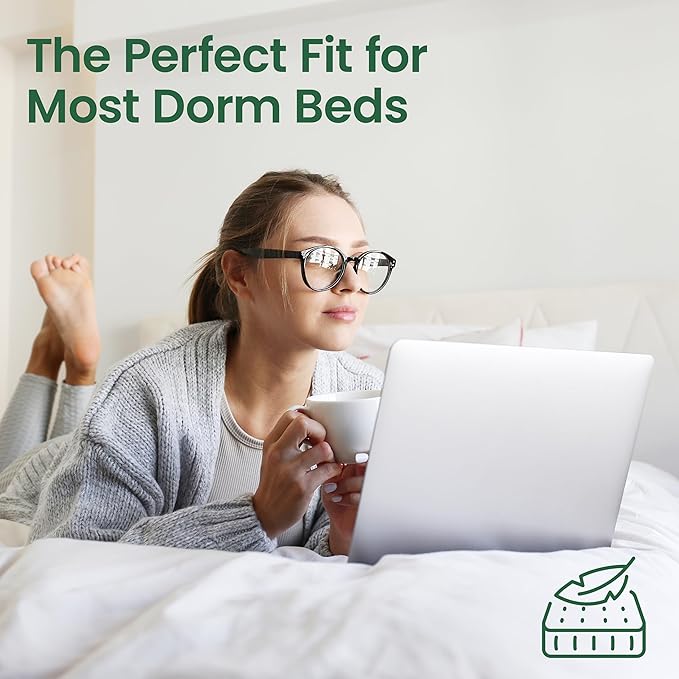 SafeRest Waterproof Mattress Protector Twin XL Size – Absorbent Breathable Soft Fitted Bed Cover with 18" Deep Stretchable Pockets – Machine Washable Twin XL Mattress Cover