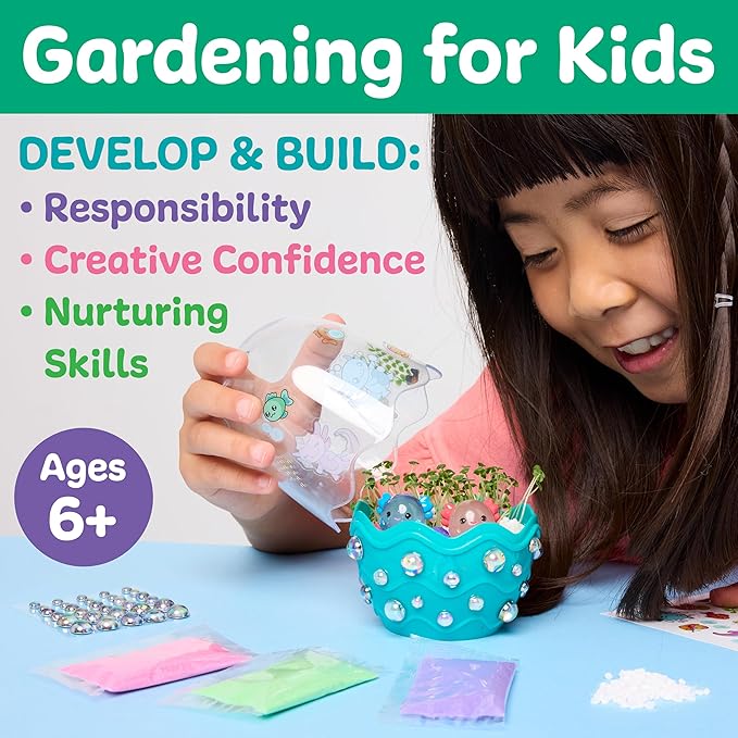 Creativity for Kids Mini Garden: Axolotl Terrarium - STEM Science Kit for Kids, Axolotl Arts and Crafts, Gifts Easter Basket Stuffers and DIY Girls Toys (Age 6+)