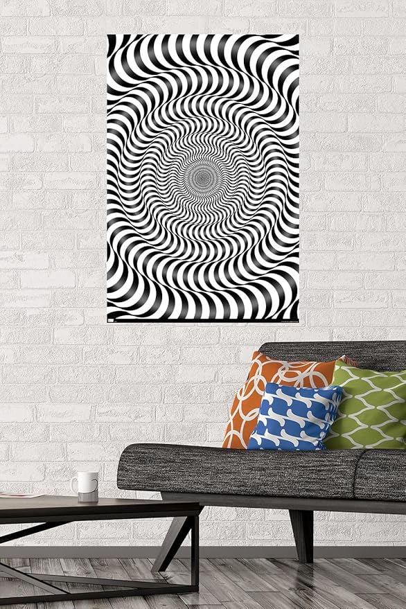 Trends International Zebra Stripe Optical Illusion Wall Poster, 22.375" x 34", Premium Unframed Version