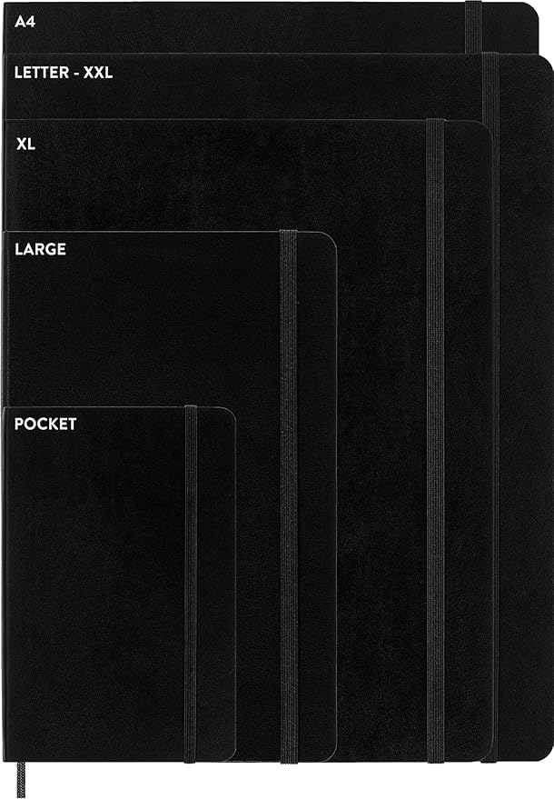 Moleskine Classic Notebook, Soft Cover, Pocket (3.5" x 5.5") Squared/Grid, Black, 192 Pages