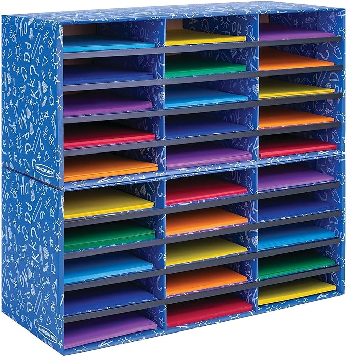 Bankers Box Classroom 30 Compartment Mail Sorter, Single (3384401)