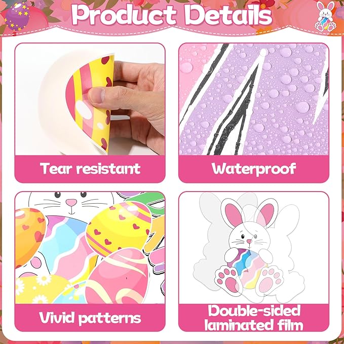 Easter Bulletin Board Decoration Set Spring Bunny Writable Easter Egg Paper Cutouts We are Egg Cited for Spring Classroom Decoration for Party School Classroom Home Nursery Chalkboard Wall Decor