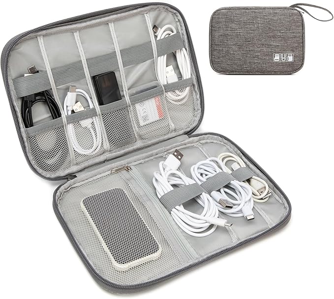 Electronics Organizer Travel Case,Travel Cable Organizer Pouch - Portable Storage Bag for Cord, Charger, Phone, Earphone, Electronic Accessories for Travel & Daily Use