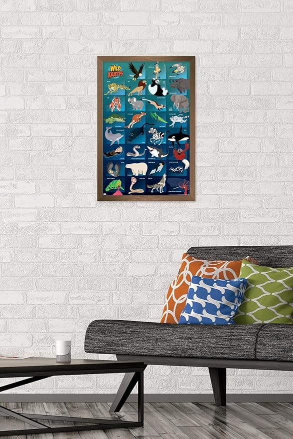 Wild Kratts - Grid Wall Poster, 22.4L" x 14.7W", Bronze Framed Version