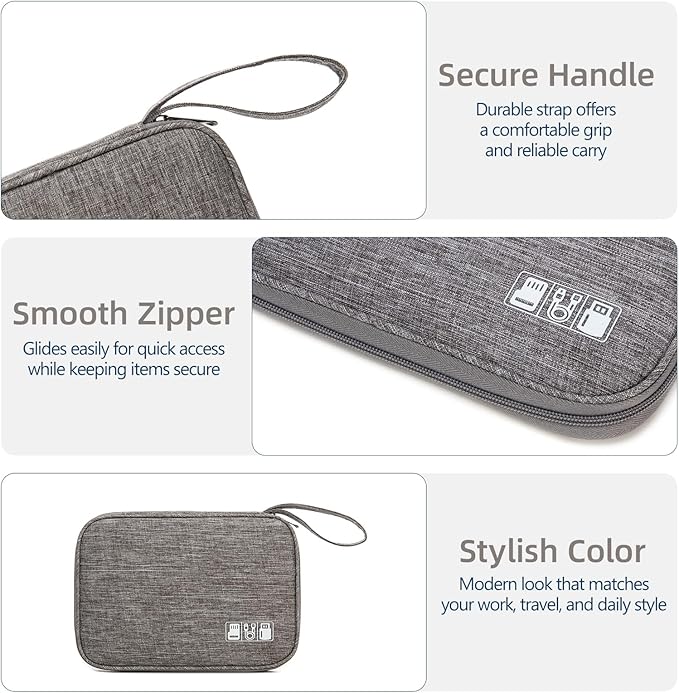 Electronics Organizer Travel Case,Travel Cable Organizer Pouch - Portable Storage Bag for Cord, Charger, Phone, Earphone, Electronic Accessories for Travel & Daily Use