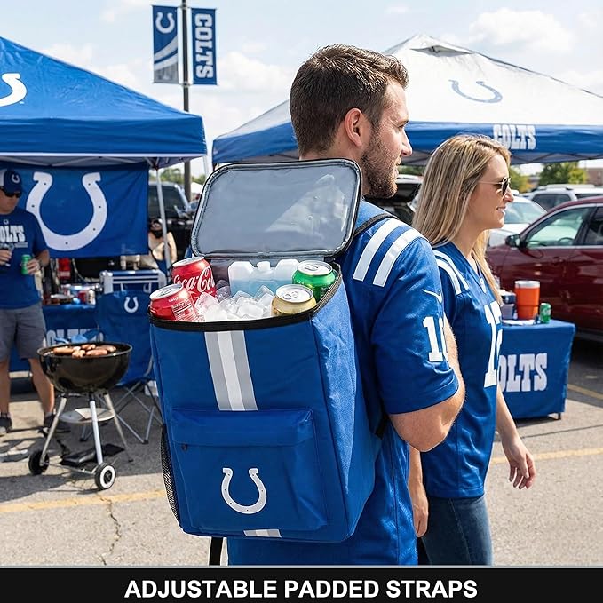 Cooler Backpack – Portable Soft Sided Ice Chest – Insulated Bag Holds 36 Cans - Football Gear – Show Your Team Spirit with Officially Licensed Fan Gear