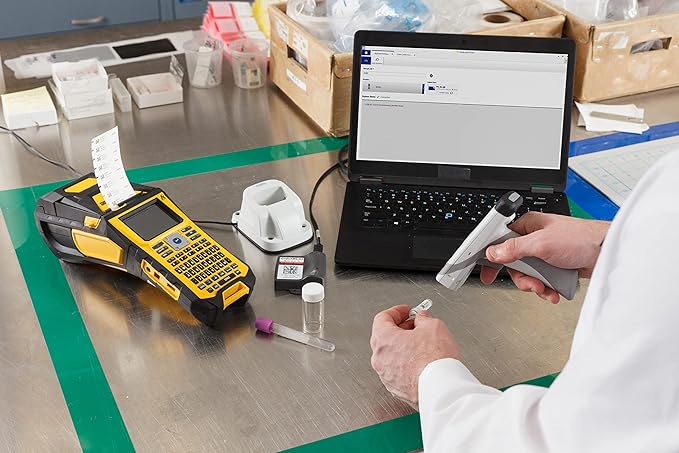 Brady M610 Handheld Label Maker. Durability Meets The widest Range of Data Entry Options., Yellow, Gray Large