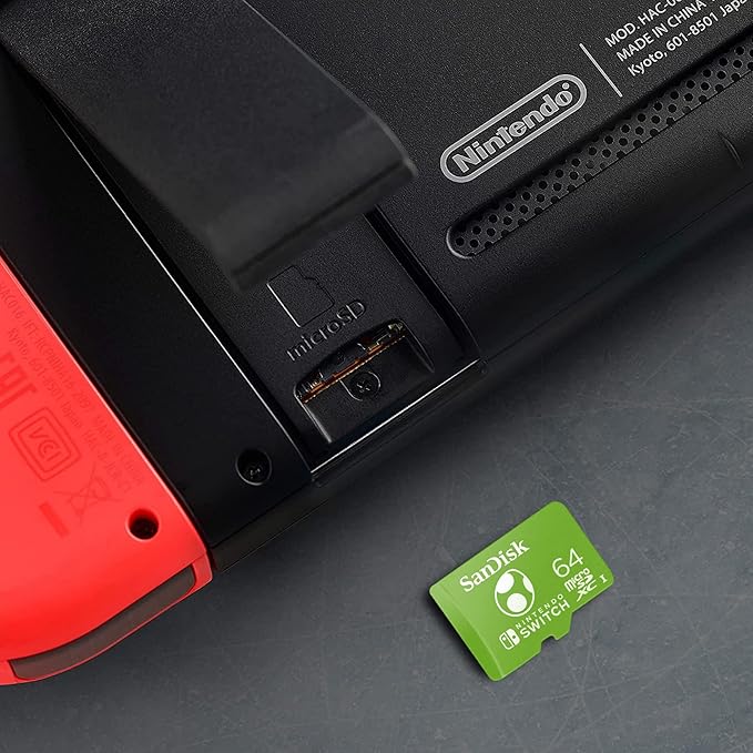 SanDisk 64GB microSDXC-Card Licensed for Nintendo-Switch, Yoshi Edition, Made for Nintendo Switch, OLED and Lite Systems - SDSQXAO-064G-GN6ZN