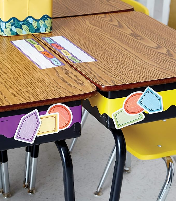 Carson Dellosa 36-Piece Colorful Wood Bulletin Board Cutouts, Colorful Cutouts for Classroom Bulletin Board Set, Assorted Colors Classroom Cutouts for Bulletin Boards