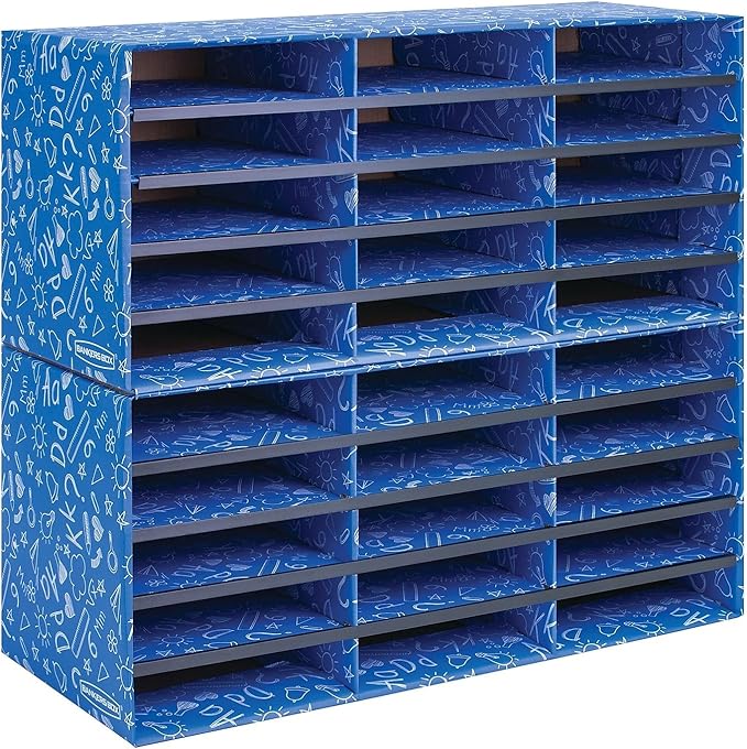 Bankers Box Classroom 30 Compartment Mail Sorter, Single (3384401)