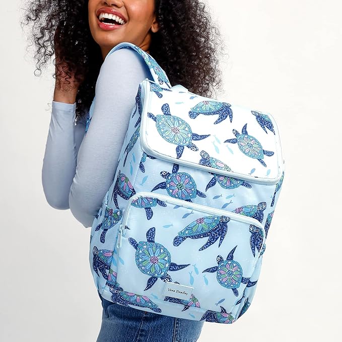 Recycled Ripstop Cooler Backpack, Flamingo Party, One Size