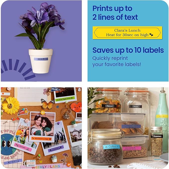 Brother P-Touch PT-N10 Personal Handheld Label Maker,Portable and Prints,P-Touch Btag ~½” (12mm) Wide Color Personalized Label Tapes,(Pack of 3)