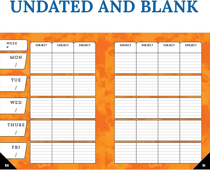 Carson Dellosa Celebrate Learning Teacher Planner 2025-2026, Undated 8" x 11" Lesson Plan Book With Stickers, Class Schedule, and Weekly Calendar School Supplies, Homeschool and Classroom Must Haves