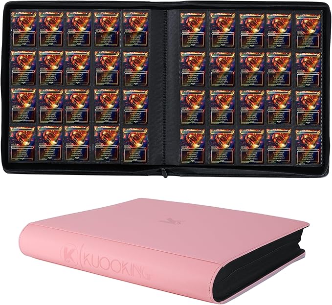 2000 Pockets Trading Card Binder, 20-Pocket Card Ablum Compatible with MTG,Sports Cards & Other Standard Size Trading Card (PINK)