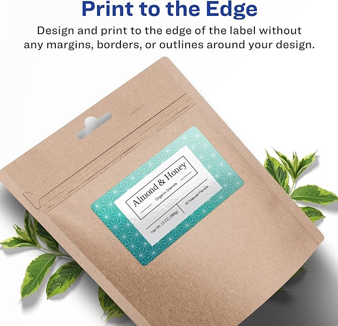 Avery Glossy White Rectangle Labels, Sure Feed Technology, 2.5" x 4", 30 Glossy White Labels, Print-to-The-Edge, Permanent Adhesive, Laser/Inkjet Printable