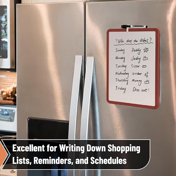 Mr. Pen- Dry Erase Board, 14” x 11” with a Black Dry Erase Marker, Small Mini White Board for Students